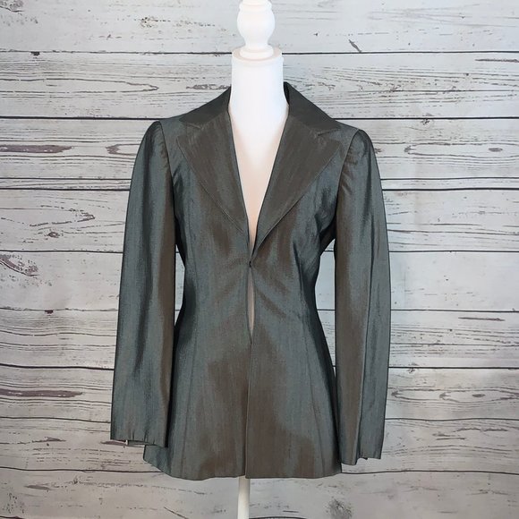 Like New BEBE Silky Grey Blazer - Picture 1 of 5